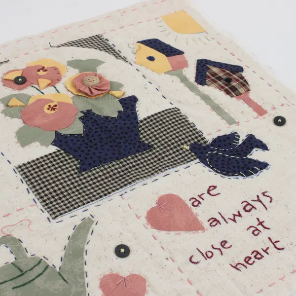 Patchwork Friendship Sampler Log Cabin Quilt Blocks Red Green Pieces