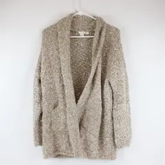 Simply Noelle Tan Open Front Cardigan S/M(8-10) Fuzzy Soft Cozy 