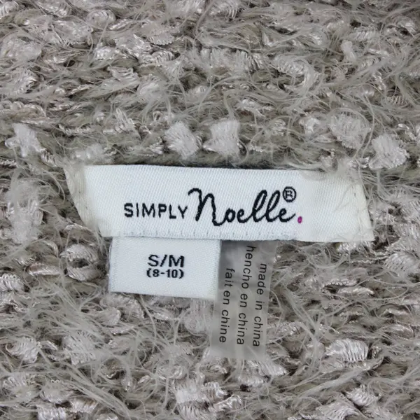 Simply Noelle Tan Open Front Cardigan S/M(8-10) Fuzzy Soft Cozy 
