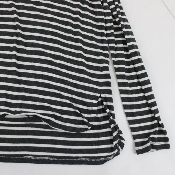 American Eagle Soft & Sexy Shirt Womens M Black Striped Long Sleeve Casual