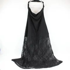 Shein Womens Sleeveless Dress Skort Bottom with Black Lace Floral Sheer XL