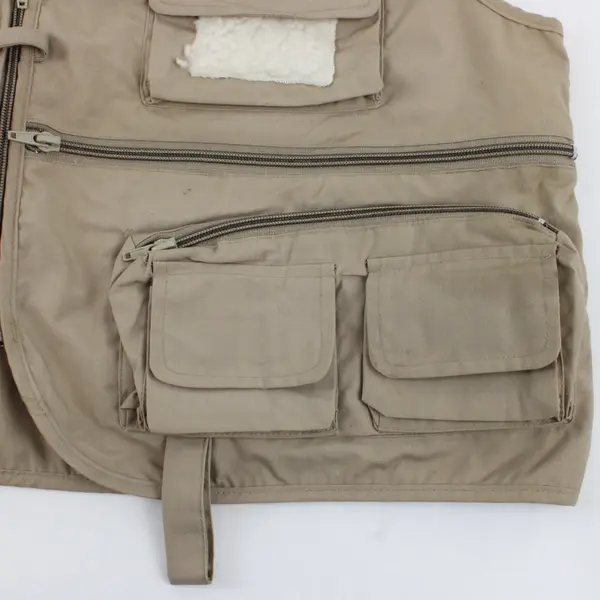 Woodfield Men’s Tan Outdoor Fishing Hunting Utility Vest Size L Multi Pocket