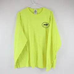 Gildan Ultra Cotton Elk Creek Forest Products Neon Long Sleeve Shirt Workwear XL