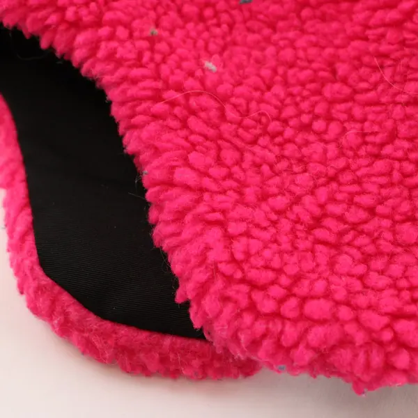 Swiss Tech Girls Black Neon Pink Quilted Faux Fur Aviator Trapper Hat