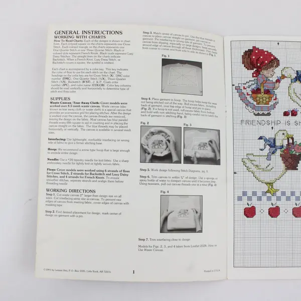 Leisure Arts Lot of 3 Vintage Animal Cross-Stitch Patterns 1988 & 1991 Good