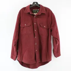 Field & Stream Mens Shirt Maroon Red Button Down Front Pockets L/XL Estimated