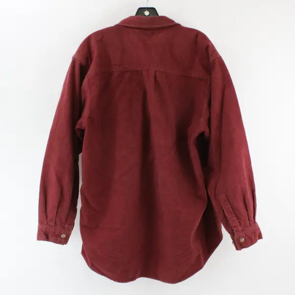 Field & Stream Mens Shirt Maroon Red Button Down Front Pockets L/XL Estimated