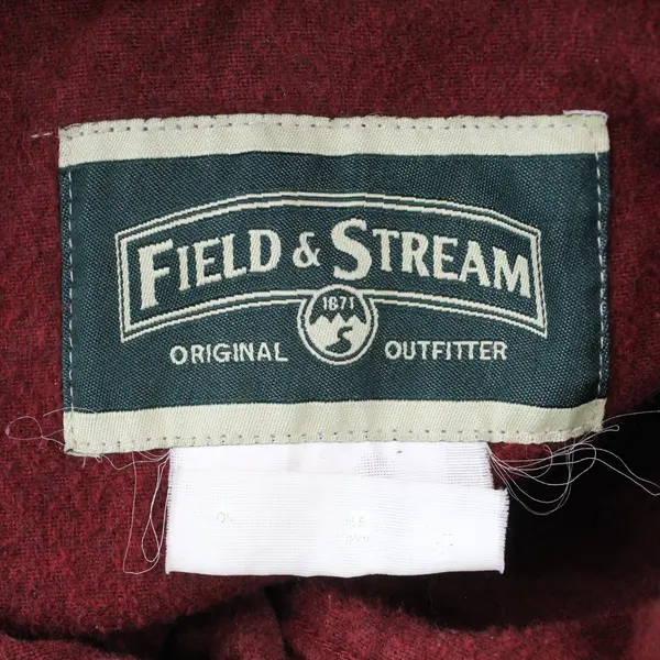 Field & Stream Mens Shirt Maroon Red Button Down Front Pockets L/XL Estimated