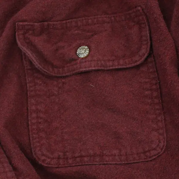 Field & Stream Mens Shirt Maroon Red Button Down Front Pockets L/XL Estimated