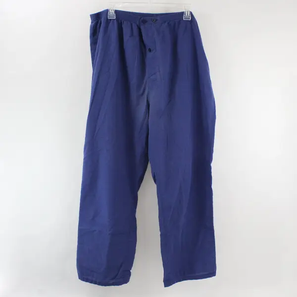 Hanes Men's Woven Pajama Set Navy Blue Size Large Cotton Blend Lightweight 