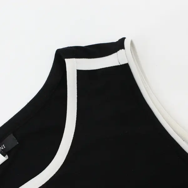 Alfani Women’s Black Sleeveless Blouse with White Accent Trim Size 2X 