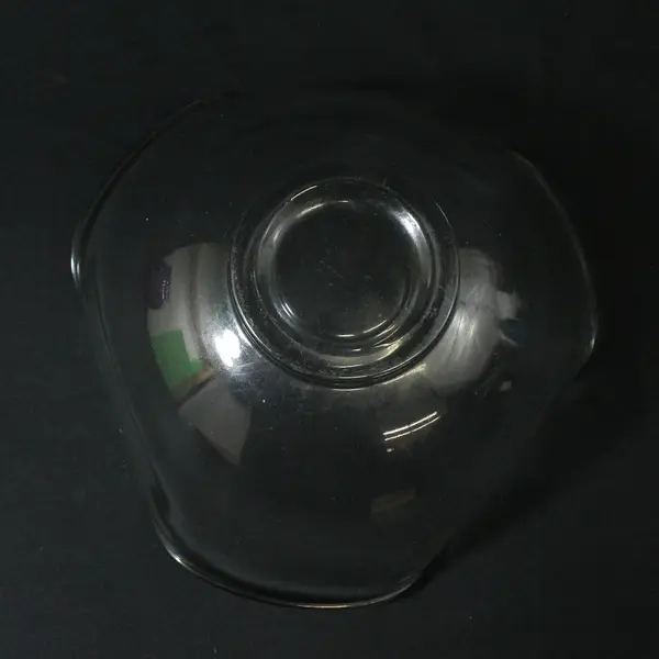 Vintage Clear Glass Wavy Edge Serving Bowl 9in