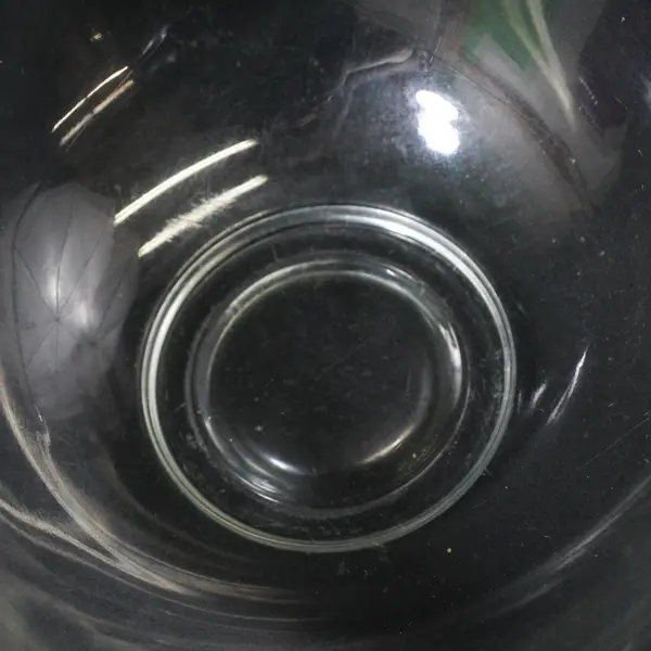 Vintage Clear Glass Wavy Edge Serving Bowl 9in