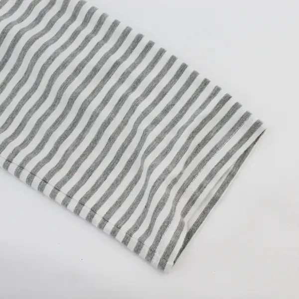 Market & Spruce Womens Grey and White Striped Long Sleeve Blouse XXL