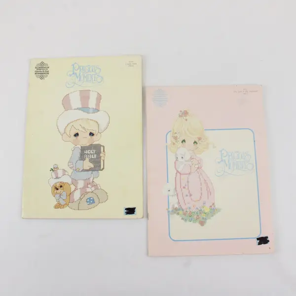 Two Gloria & Pat  1987 Precious Moments Cross-Stitch Patterns PM-45, PM17