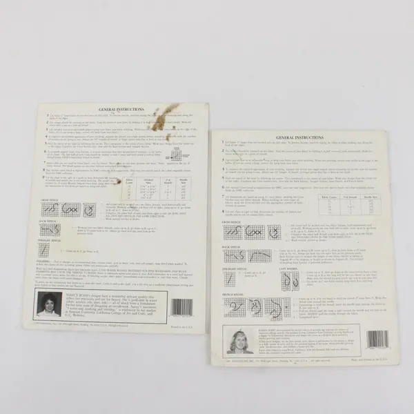 Lot 2 1989 Dimensions Cross-Stitch Walk Beside Me #156 Blessed Nativity #161