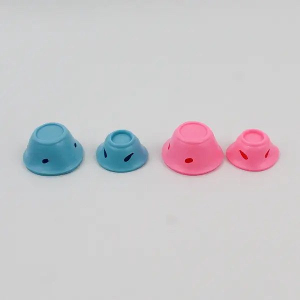Silicone Heatless Hair Curlers For Women Soft Rollers Overnight 108 Pc Blue/Pink