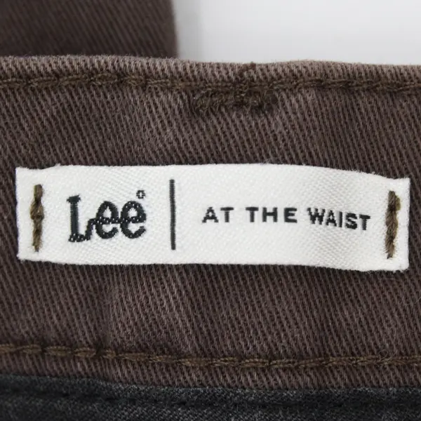 Lee Womens 6SP Petite At Waist Straight Leg Pants Brown