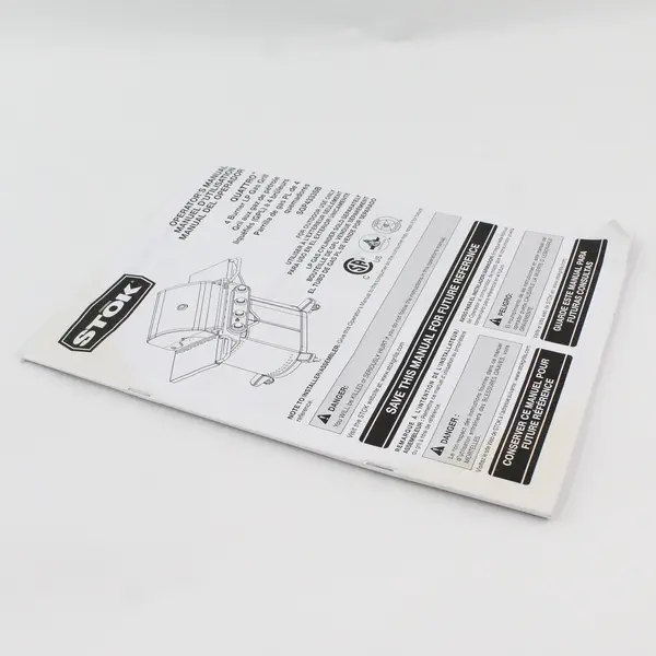 Stok Quattro 4 Burner LP Gas Grill Model SGP4333SB Operator's Manual
