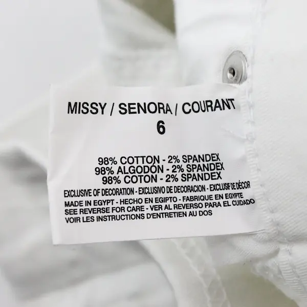 Gloria Vanderbilt All-Around Slimming Effect Skimmer White Crop Pants Size 6