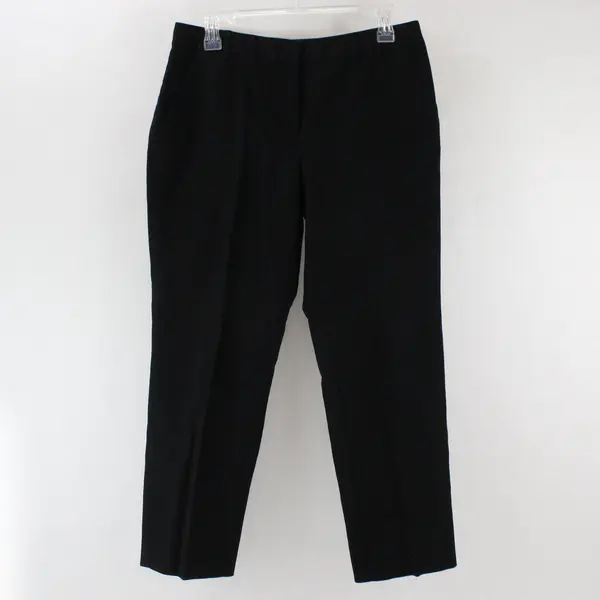 Van Heusen Womens 8 Black Dress Work Pants Zip Hook Stretch Skinny