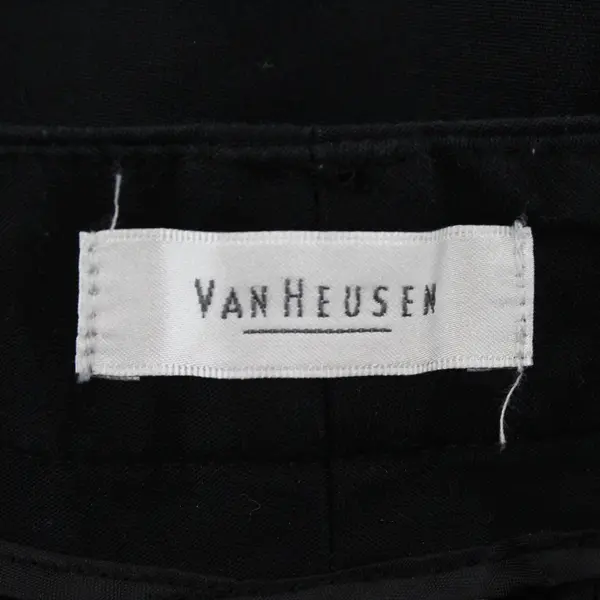 Van Heusen Womens 8 Black Dress Work Pants Zip Hook Stretch Skinny