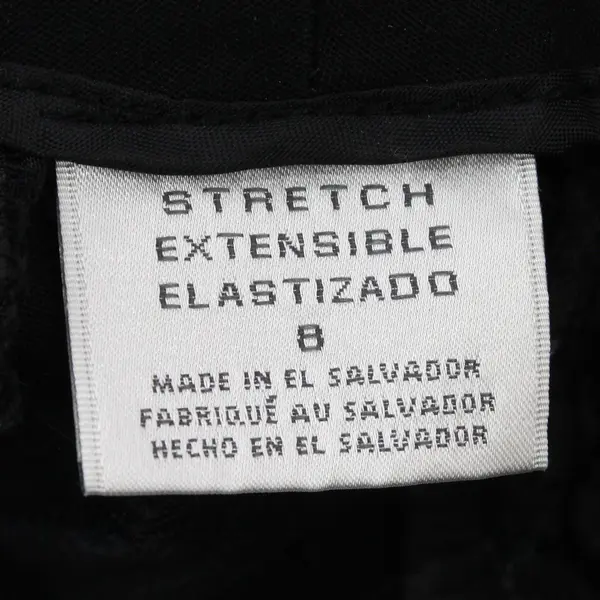 Van Heusen Womens 8 Black Dress Work Pants Zip Hook Stretch Skinny