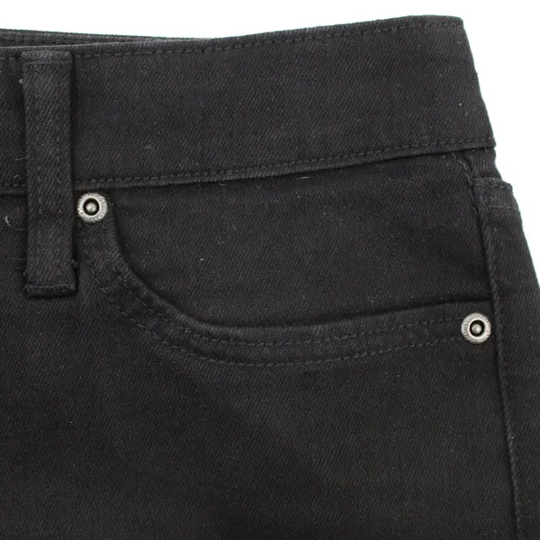 St. John's Bay Jeans Womens 6P Black Straight Leg Stretch Denim Casual