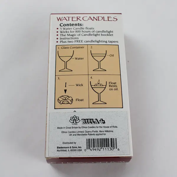 Ethos Lot of 5 Romantic Water Candle Kits Boxed With Tapers Wicks