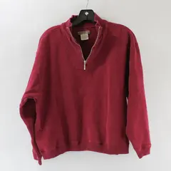 Vintage Bungalow Brand Women's Size Large Maroon Quarter Zip Pullover Sweater