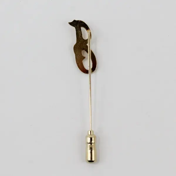 Vintage J Initial Gold-Tone Stick Pin Accessory