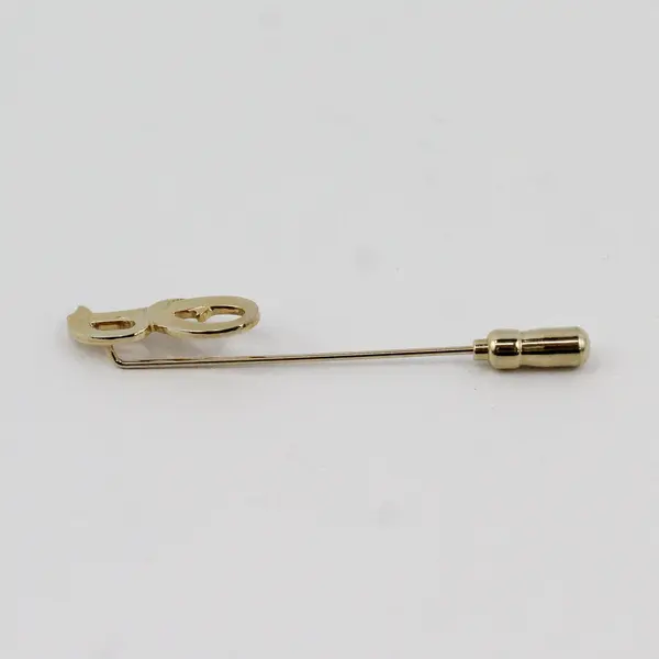Vintage J Initial Gold-Tone Stick Pin Accessory