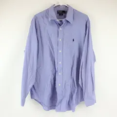 Polo Ralph Lauren Andrew Blue Long Sleeve Button Up Shirt Mens 17-35