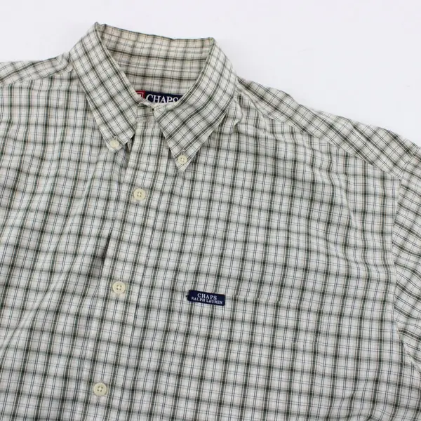 Chaps Ralph Lauren Mens Large Plaid Long Sleeve Button Down Shirt