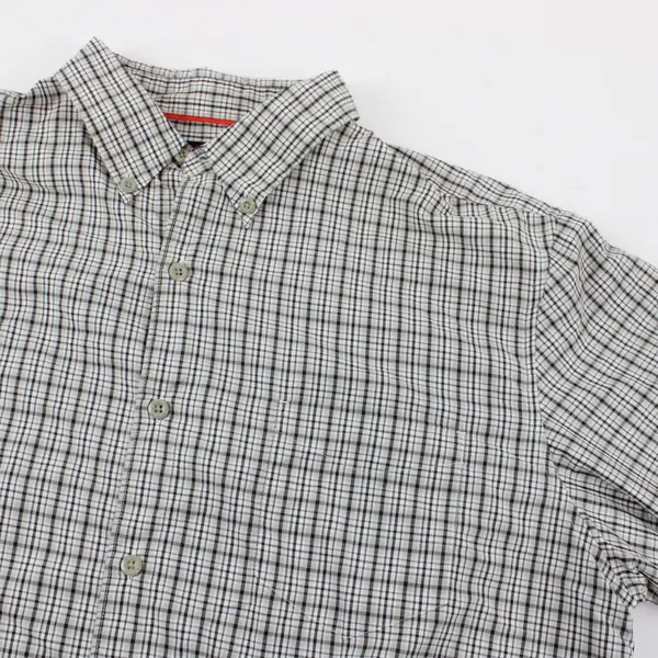 Chaps Mens XL Gray Beige Long Sleeve Button Down Shirt