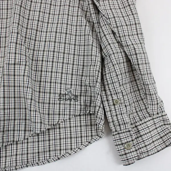Chaps Mens XL Gray Beige Long Sleeve Button Down Shirt
