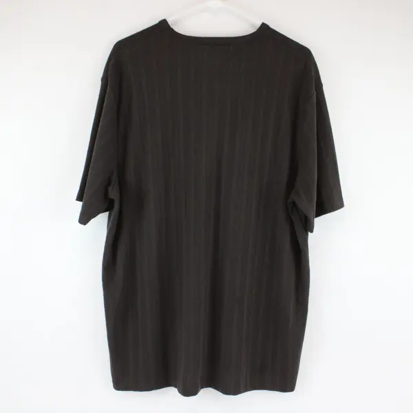 Perry Ellis Dark Brown V-Neck Short Sleeve Knit Tee Men's XL