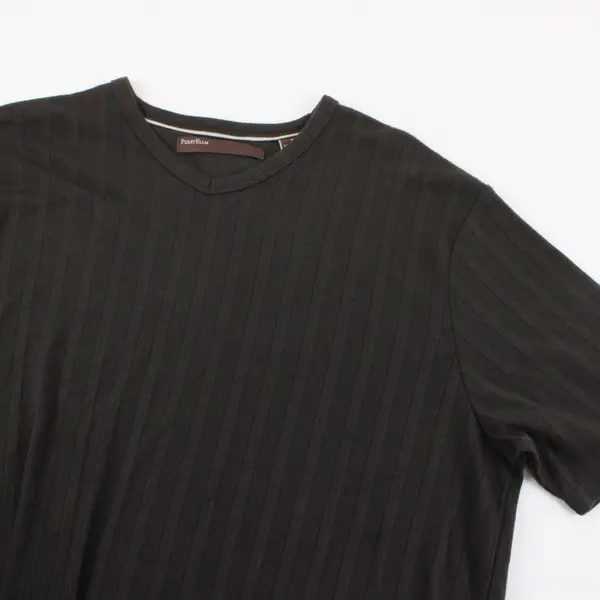 Perry Ellis Dark Brown V-Neck Short Sleeve Knit Tee Men's XL