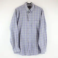 Arrow Mens Blue Yellow Plaid Long Sleeve Button Down Shirt 16-34/35