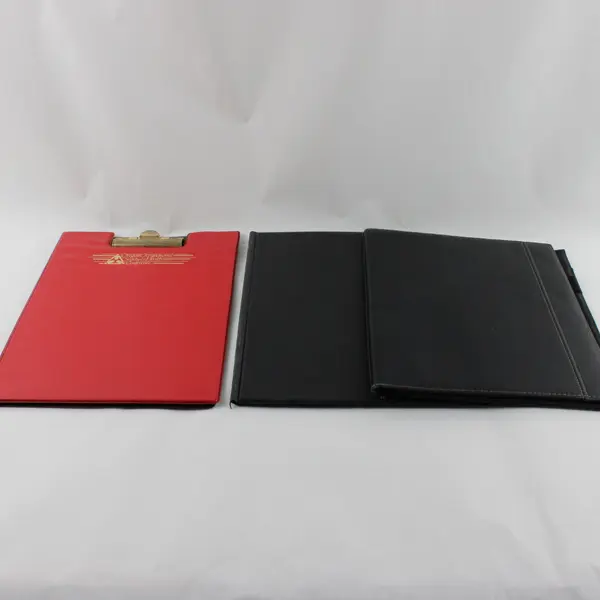 Lot of 3 Padfolios 1 Red 2 Black Resume Interview Office Clipboard Folder