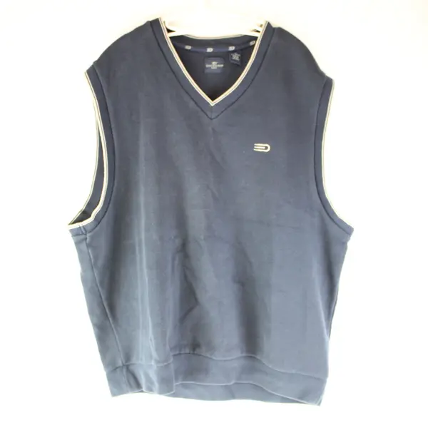 Dockers Men's XL Navy Blue Knit Golf Sweater Vest