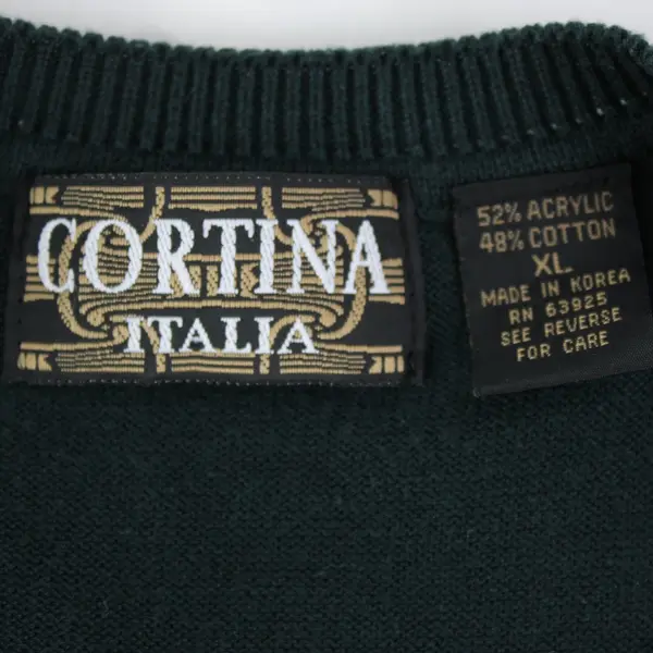 Cortina Men's XL Forest Green V-Neck Sweater Vest