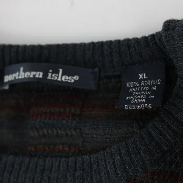 Northern Isles Men's XL Multicolor Striped Crew Neck Sweater