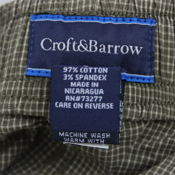Croft & Barrow Men's Green Grid Drawstring Pajama Pants Sleepwear Large