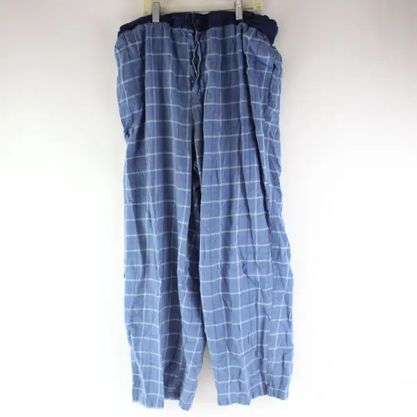 Calvin Klein Men's Large Plaid Pajama Pants Blue Red White Sleepwear FLAW