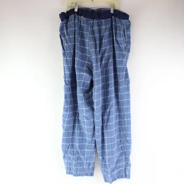 Calvin Klein Men's Large Plaid Pajama Pants Blue Red White Sleepwear FLAW