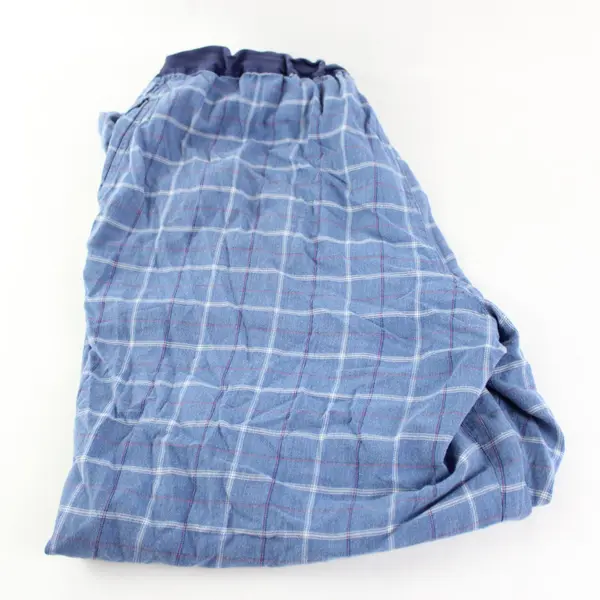 Calvin Klein Men's Large Plaid Pajama Pants Blue Red White Sleepwear FLAW