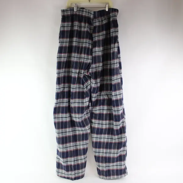 Perry Ellis Portfolio Men's XL Plaid Pajama Pants Gray Blue Red