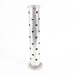 Vintage Silver-Tone Metal Incense Burner Tower 11in Decorative