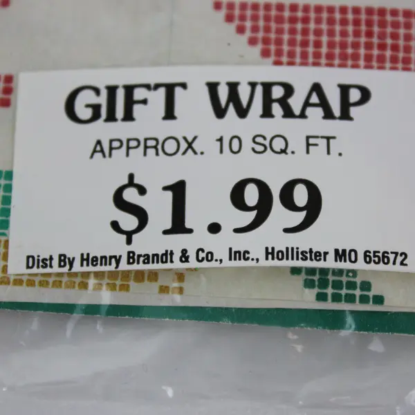 Vintage Henry Brandt & Co Christmas Cross Stitch Wrapping Paper 60 Sq Ft